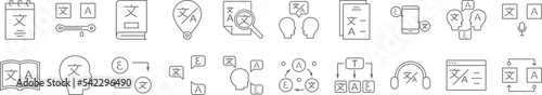 Translator icon collections vector design