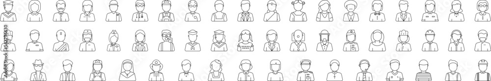 Avatars icon collections vector design
