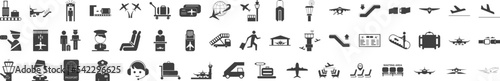 Airport icon collections vector design
