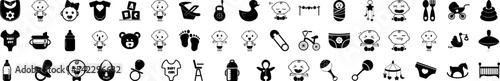 Baby icon collections vector design