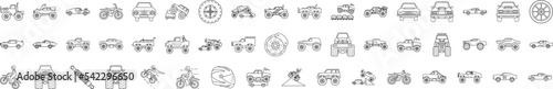 Bigfoot car icon collections vector design