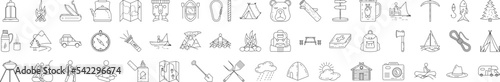 Camping icon collections vector design