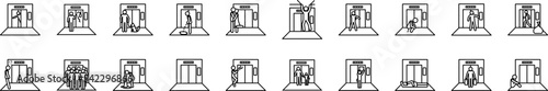 In the elevator icon collections vector design