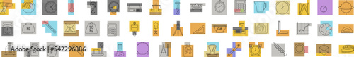 Measure icon collections vector design