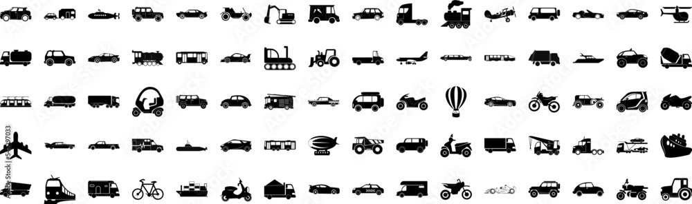 Transport icon collections vector design