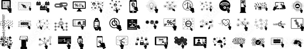 Touch screen icon collections vector design Touch screen icon collections vector design