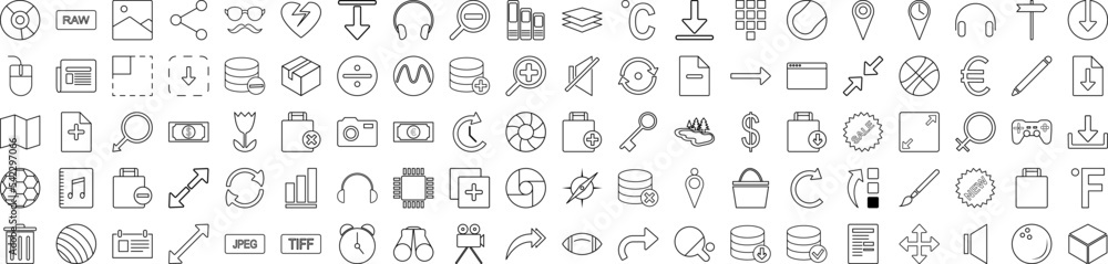 Web icon collections vector design Web icon collections vector design