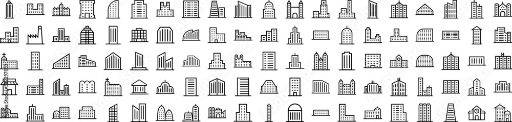 Building icon collections vector design