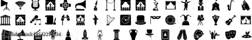 Theatre icon collections vector design