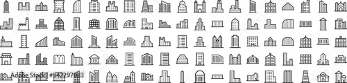 Building icon collections vector design