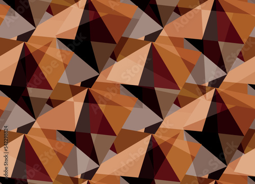 Seamless brown broken shapes geometric pattern design vector
