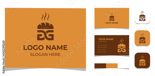 Template Logo Creative Initial Letter D and G or G and D with Brade icon concept. Creative Template with color pallet, visual branding, business card and icon.