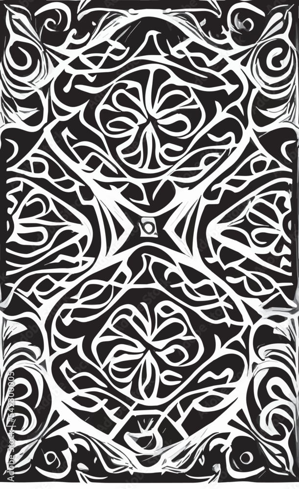 Decorative black and white gothic ornament, base for tattoo Decorative black and white gothic ornament, base for tattoo