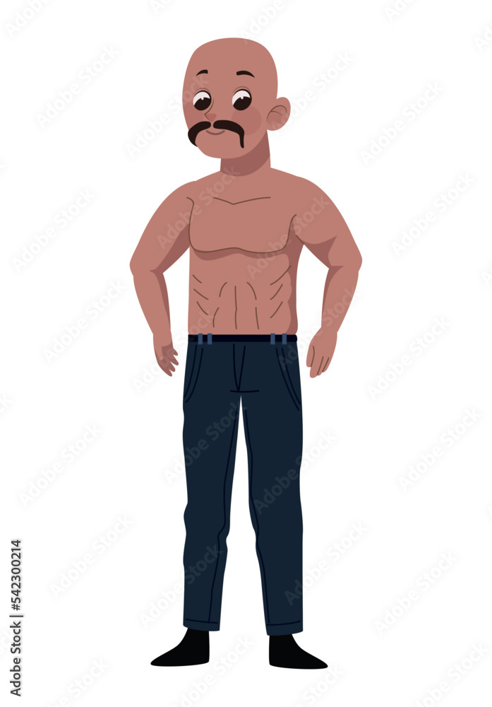 afro strong man standing afro strong man standing