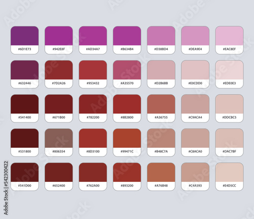 Purple and brown color palette with hex