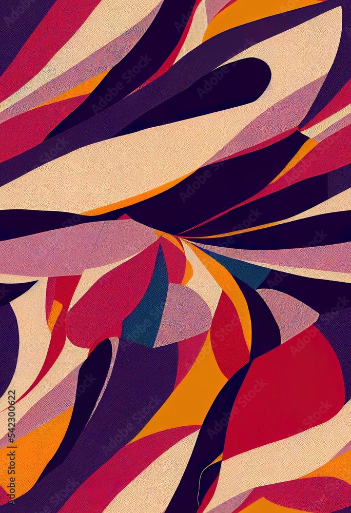 Seamless retro psychedelic textile print in a rotary repeat design Seamless retro psychedelic textile print in a rotary repeat design