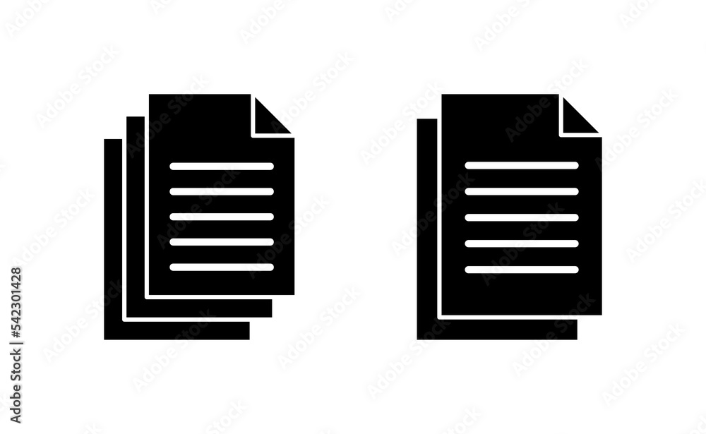 Document icon vector for web and mobile app. Paper sign and symbol. File Icon Document icon vector for web and mobile app. Paper sign and symbol. File Icon