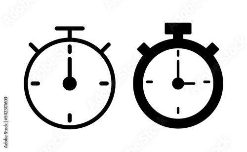 stopwatch icon vector for web and mobile app. Timer sign and symbol. Countdown icon. Period of time