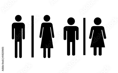 Toilet icon vector for web and mobile app. Girls and boys restrooms sign and symbol. bathroom sign. wc, lavatory