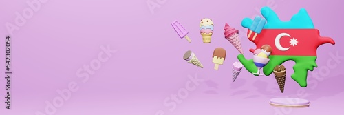 Obraz na płótnie 3d rendering of ice cream consumption in Azerbaijan for social media content
w salonie