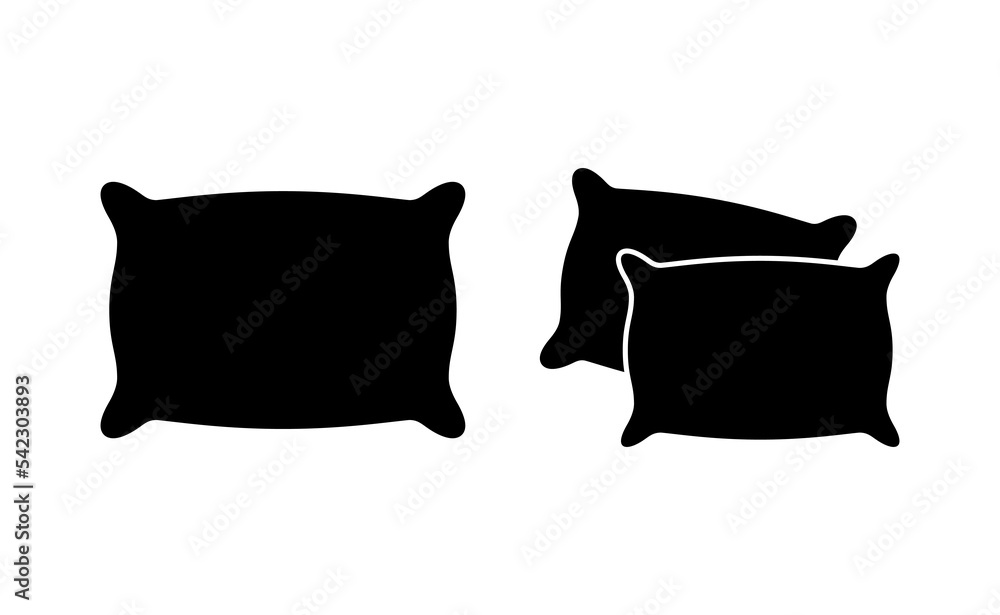 Pillow icon vector for web and mobile app. Pillow sign and symbol. Comfortable fluffy pillow Pillow icon vector for web and mobile app. Pillow sign and symbol. Comfortable fluffy pillow