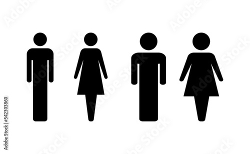 Man and woman icon vector for web and mobile app. male and female sign and symbol. Girls and boys