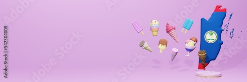 Obraz na płótnie 3d rendering of ice cream consumption in Belize for social media content
w salonie