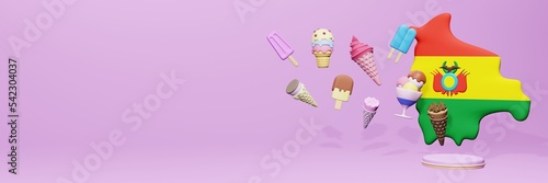 Obraz na płótnie 3d rendering of ice cream consumption in Bolivia for social media content
w salonie