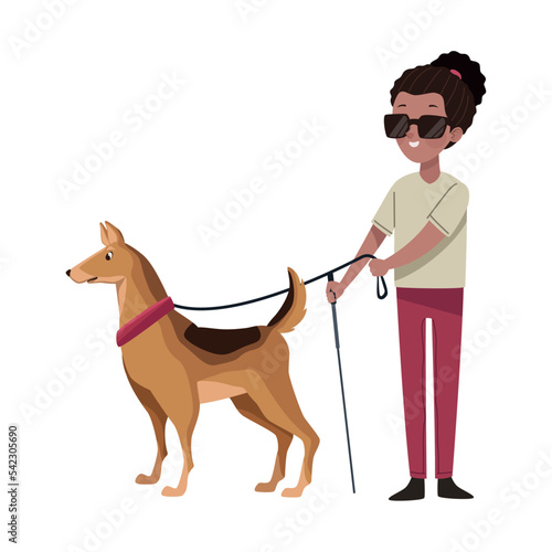 blind woman disability person