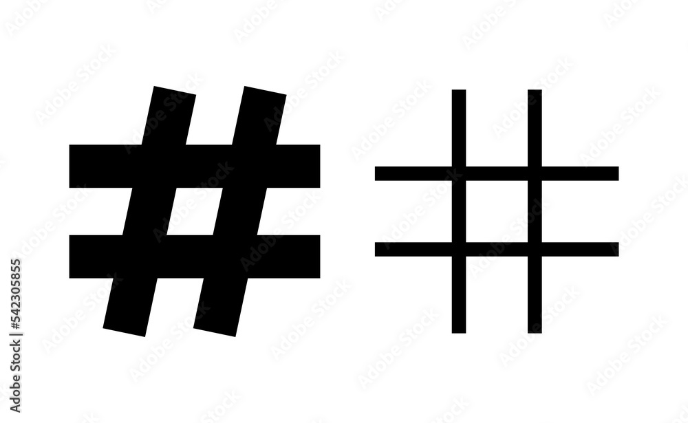 Obraz premium Hashtag icon vector for web and mobile app. hashtag sign and symbol