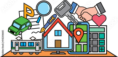 不動産の賃貸や売買のイメージ