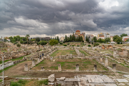 Dipylon and Pompeion historic ruins in Athens Greece photo