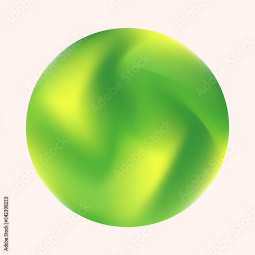 Creative minimalist Abstract art background with with circles in colorful green and yellow on light beige or white background Design for wall decoration, postcard, poster or brochure