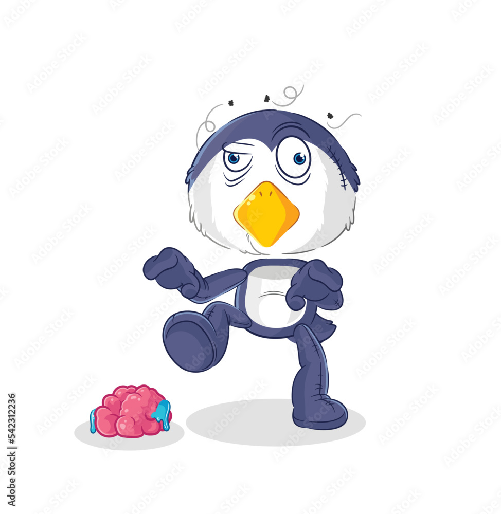 penguin zombie character.mascot vector penguin zombie character.mascot vector
