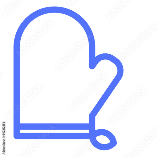 glove kitchen mitt oven line icon