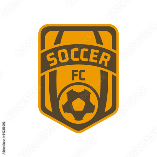 cool soccer fc emblem logo football design