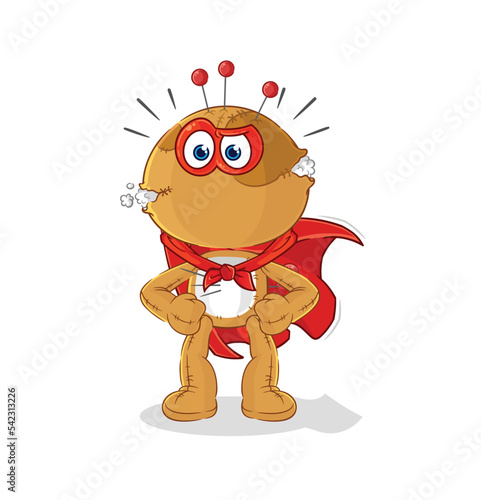 voodoo doll heroes vector. cartoon character