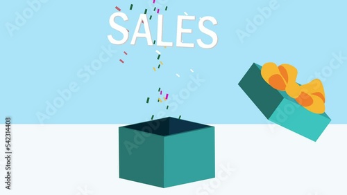 Sales in a gift box, online market