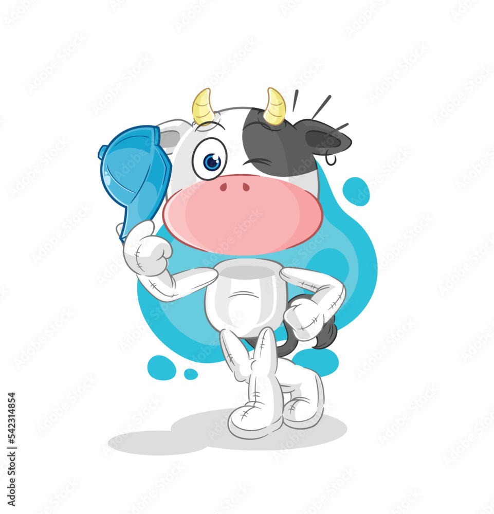 cow young boy character cartoon cow young boy character cartoon