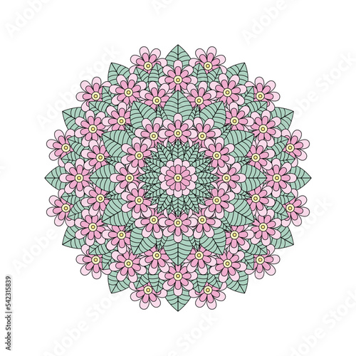 Mandala. Abstract illustration. Ornament for decor, cards etc. Coloring book