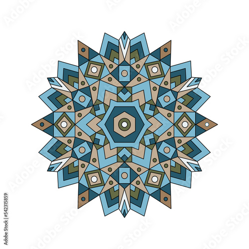 Mandala. Abstract illustration. Ornament for decor, cards etc. Coloring book
