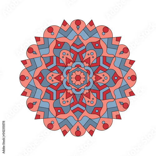 Mandala. Abstract illustration. Ornament for decor, cards etc. Coloring book