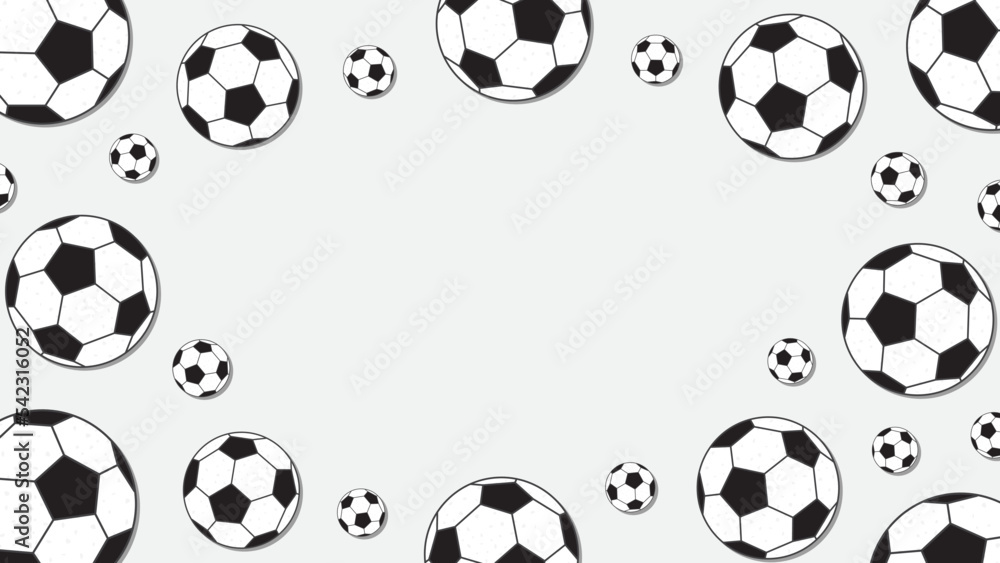 Obraz premium Football Or Soccer Background Design Template. Football Or Soccer Cartoon Vector Illustration. Sport