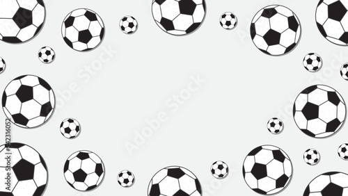 Football Or Soccer Background Design Template. Football Or Soccer Cartoon Vector Illustration. Sport