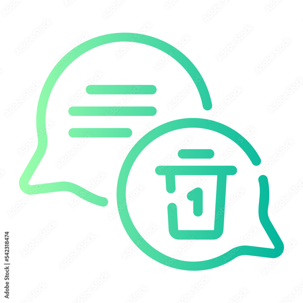 delete message gradient icon delete message gradient icon