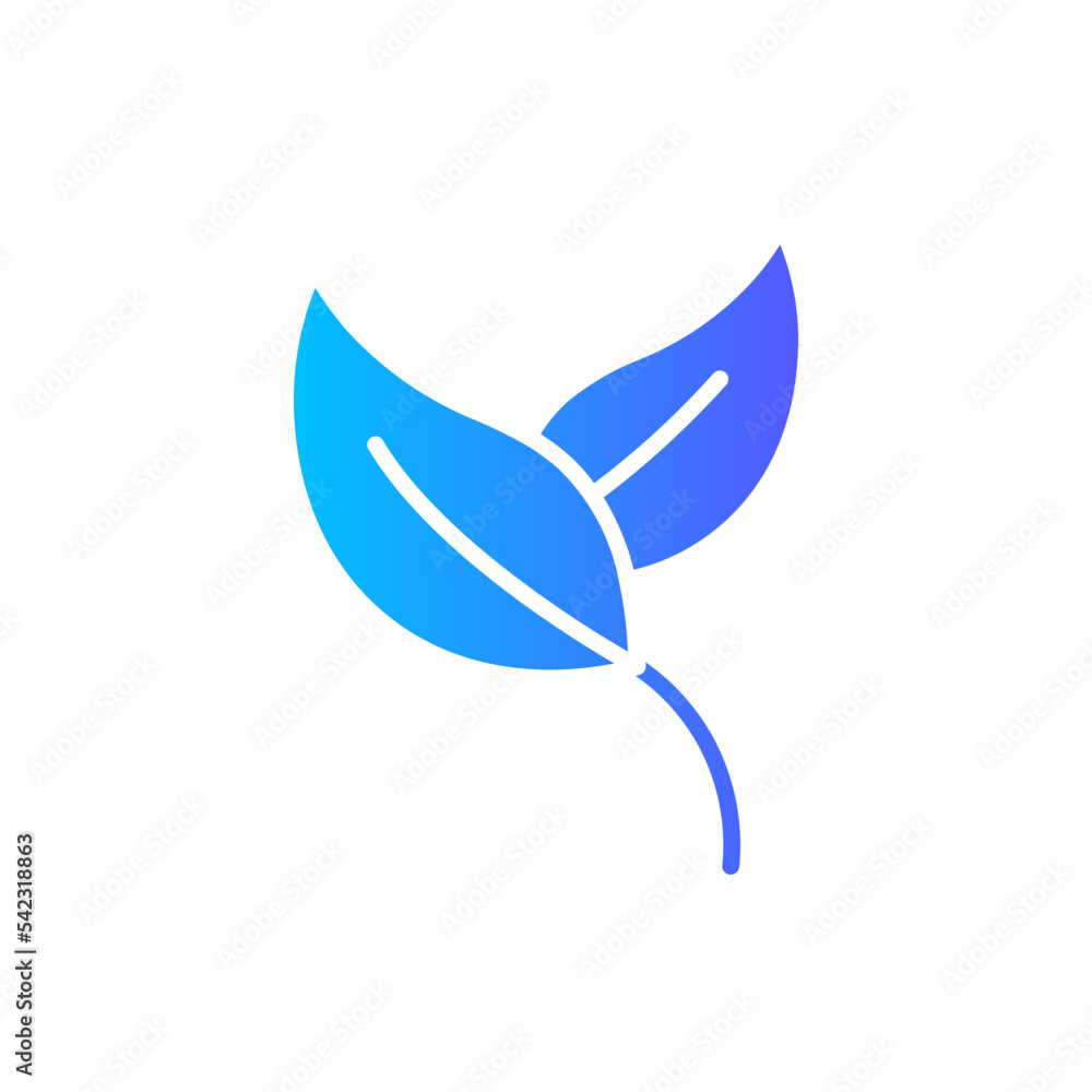 Naklejka premium leaf gradient icon