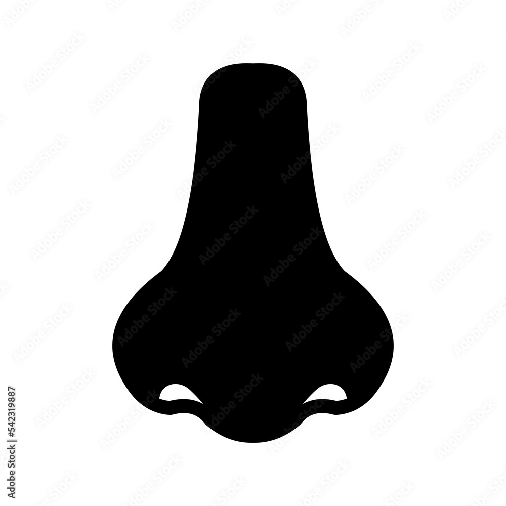 Obraz premium Human nose vector isolated icon color editable