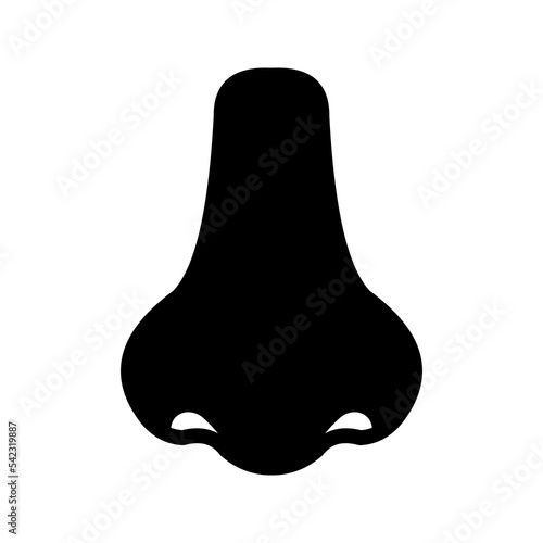 Human nose vector isolated icon color editable