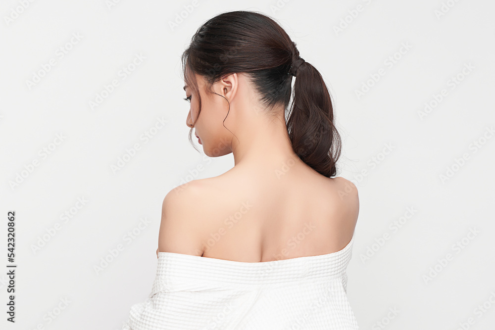 Beautiful young asian woman with clean fresh skin on white background, Face care, Facial treatment, Cosmetology, beauty and spa, Asian women portrait. Beautiful young asian woman with clean fresh skin on white background, Face care, Facial treatment, Cosmetology, beauty and spa, Asian women portrait.
