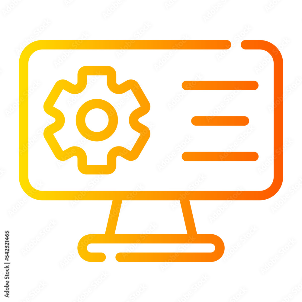 computer gradient icon computer gradient icon